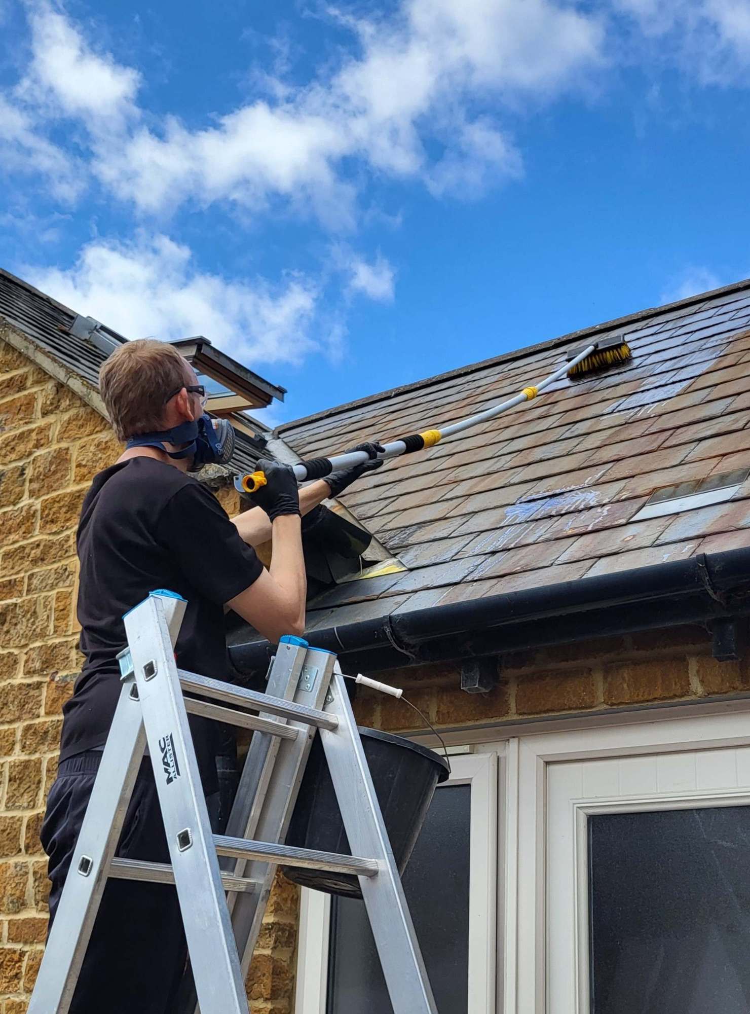 Roof soft wash